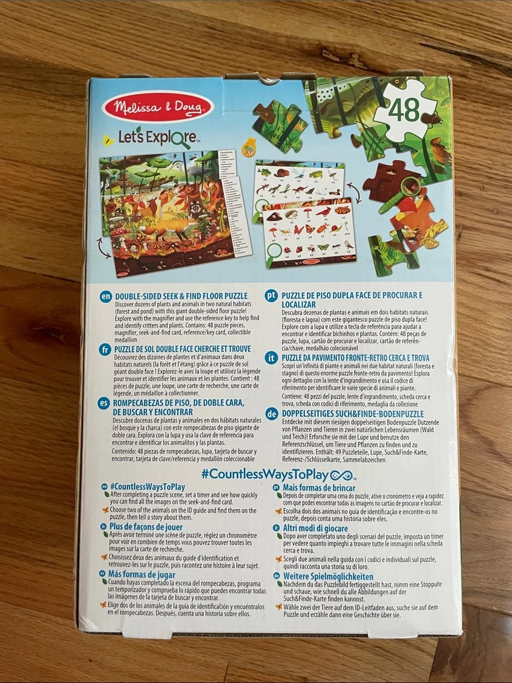 Melissa & Doug Let’s Explore Seek & Find Floor Puzzle - 48 pieces